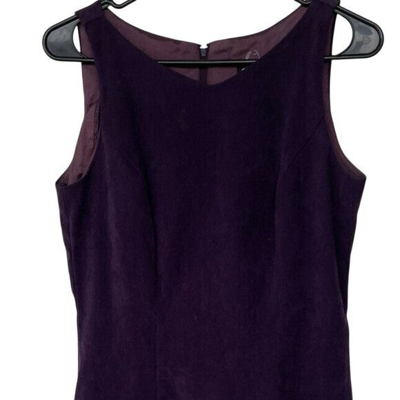 BE SMART PURPLE FAUX SUEDE SLEEVELESS DRESS SMALL? MEDIUM?-EXCELLENT! - Picture 4 of 10